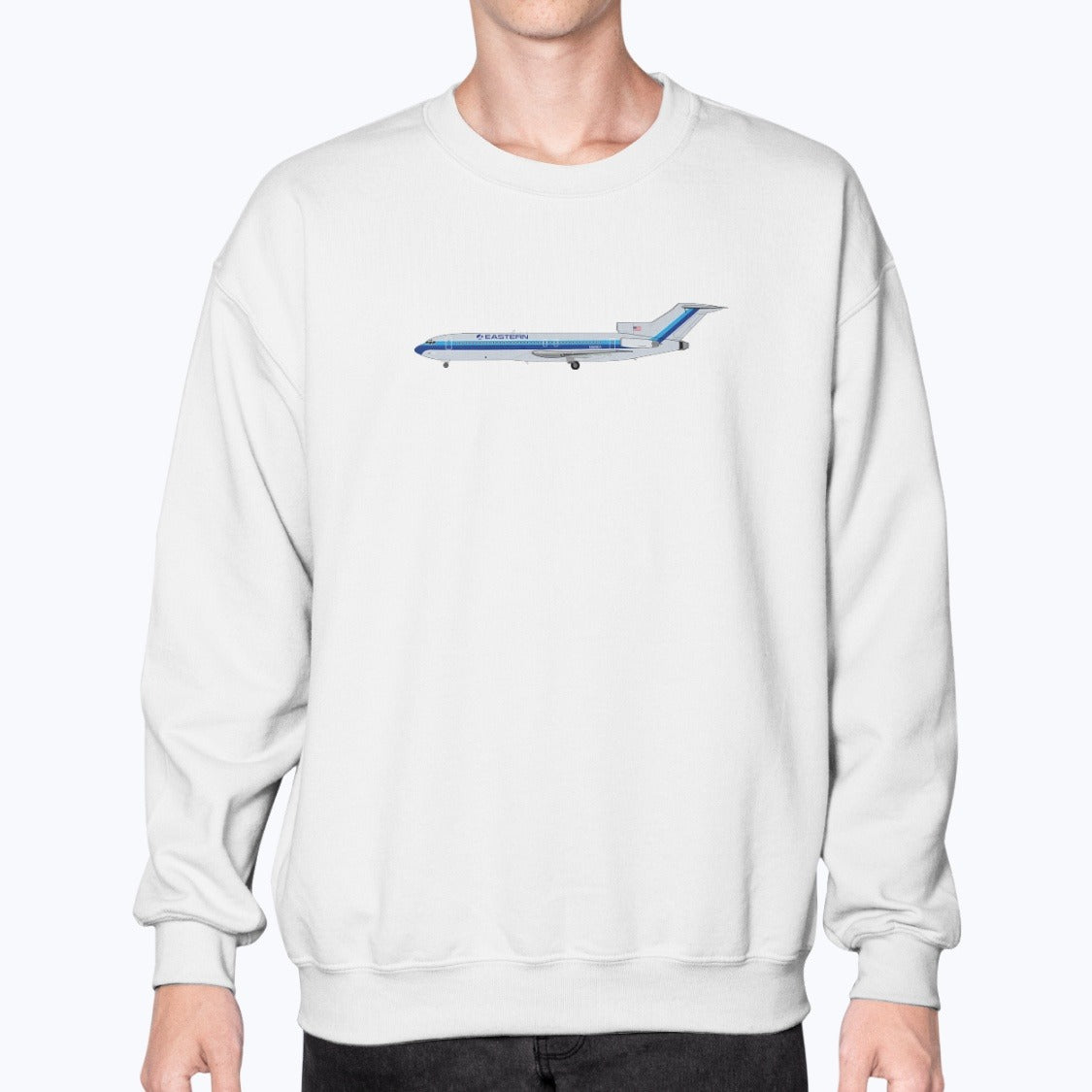 Eastern Airlines B727 Unisex Sweatshirt - White - Model