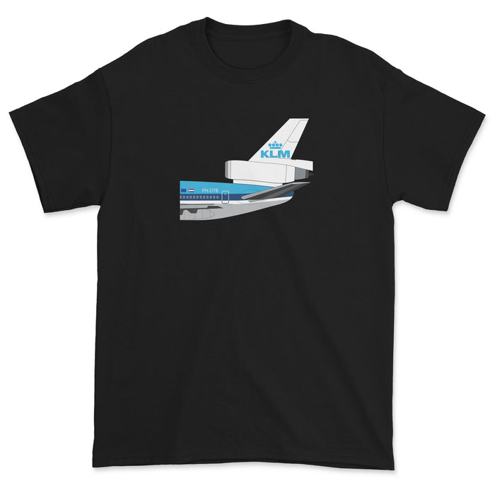 KLM McDonnell Douglas DC-10 Tail Section Unisex T-Shirt - Black