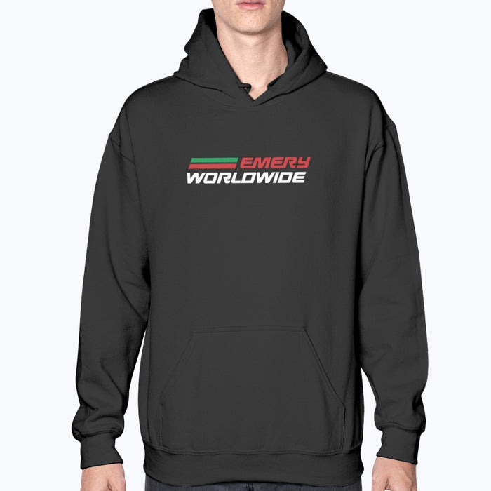 Emery Worldwide Unisex Hoodie - Black - Model