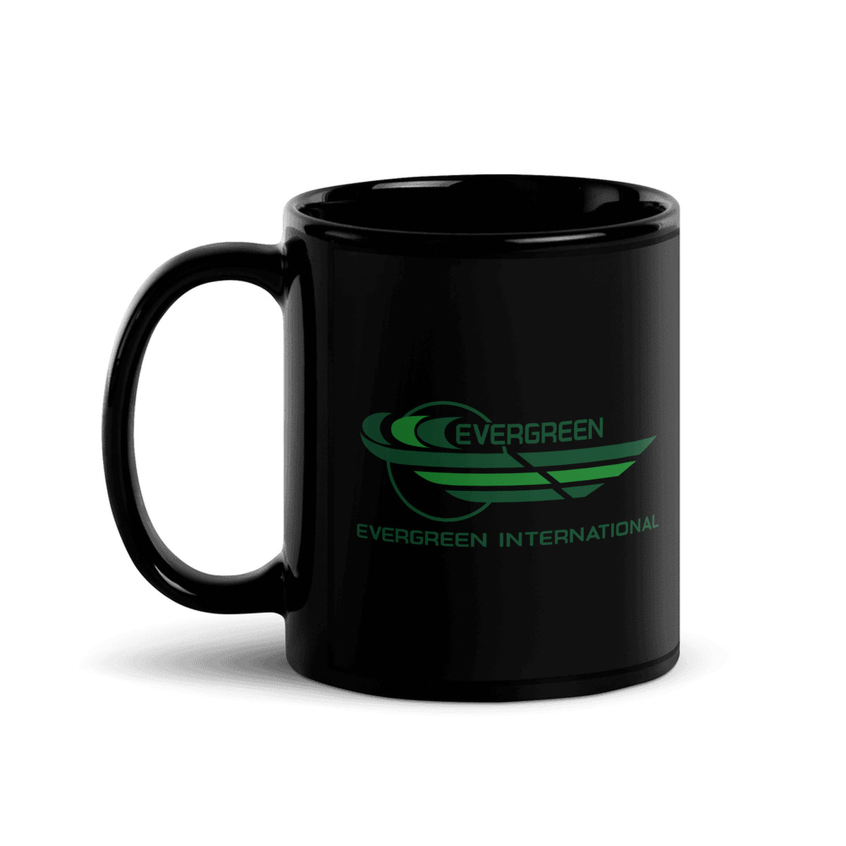 Evergreen Airlines Coffee Mug - Black - 11 oz - Right