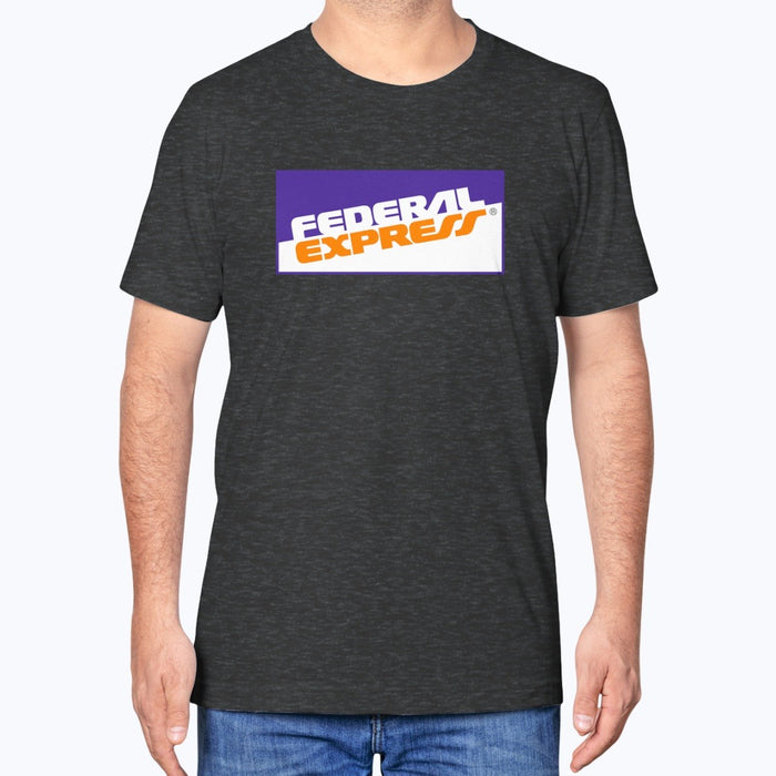 FedEx Express Unisex T-Shirt - Dark Grey Heather - Model