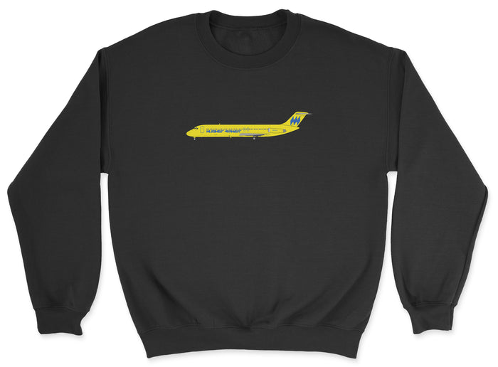Hughes Airwest McDonnell Douglas DC-9 Unisex Sweatshirt - Black