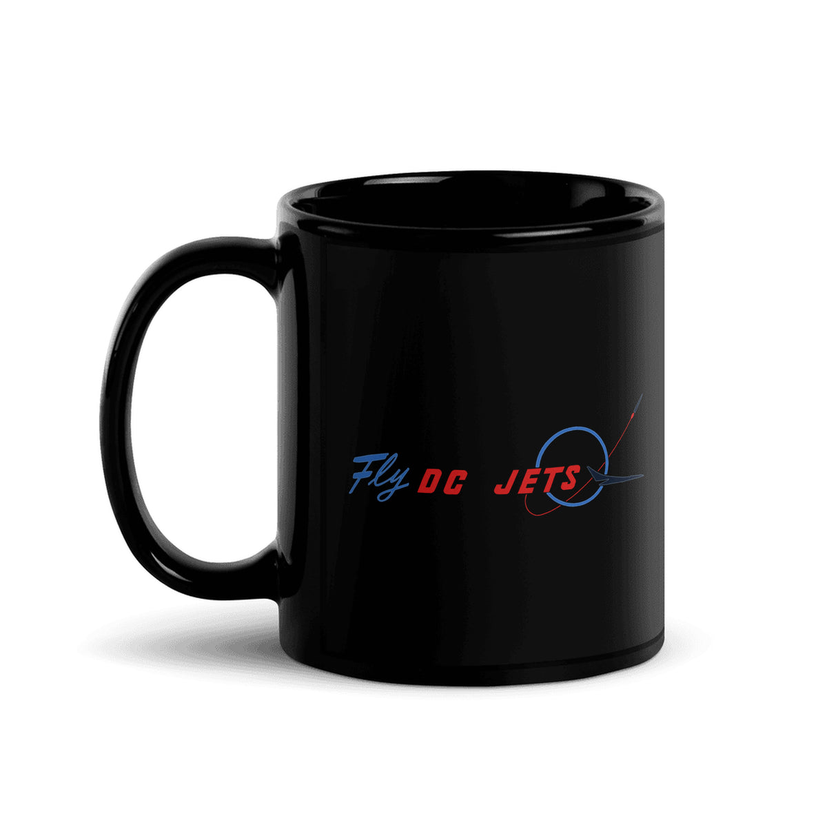 Fly DC Jets Coffee Mug - Black - 11 oz - Right