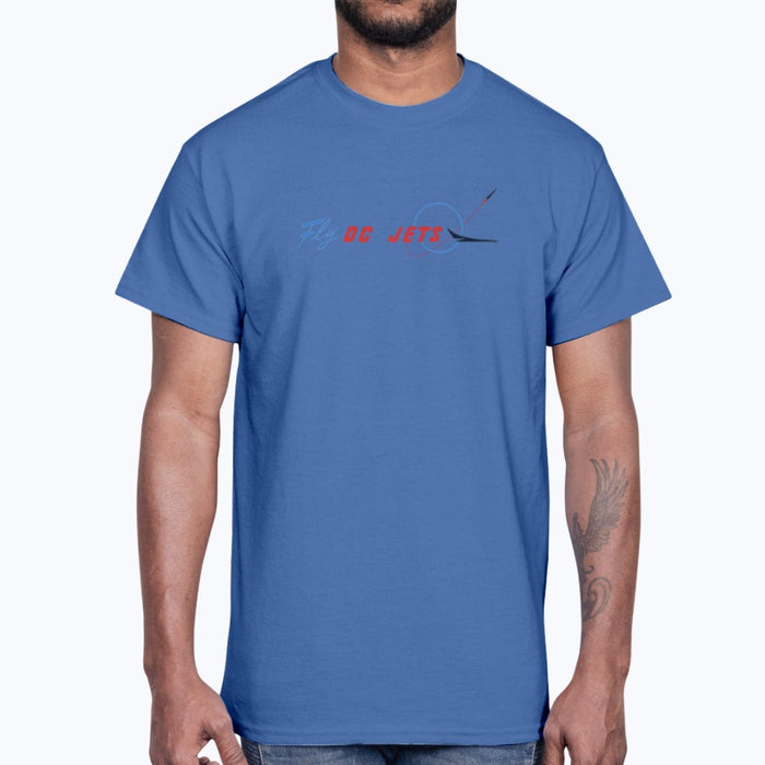 Fly DC Jets Unisex T-Shirt - Royal Blue - Model
