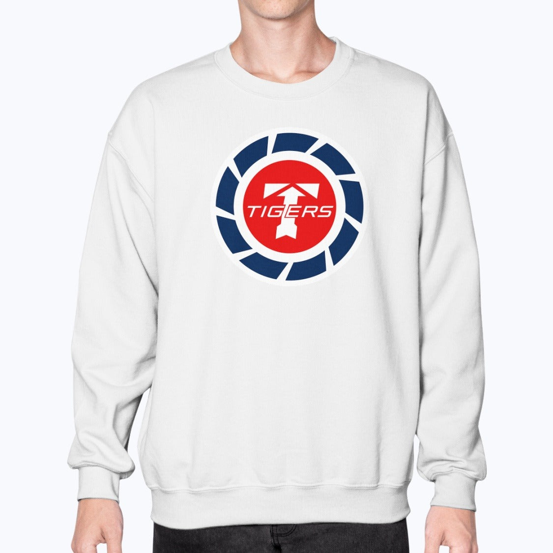 Flying Tiger Line Unisex Sweatshirt - White - Model