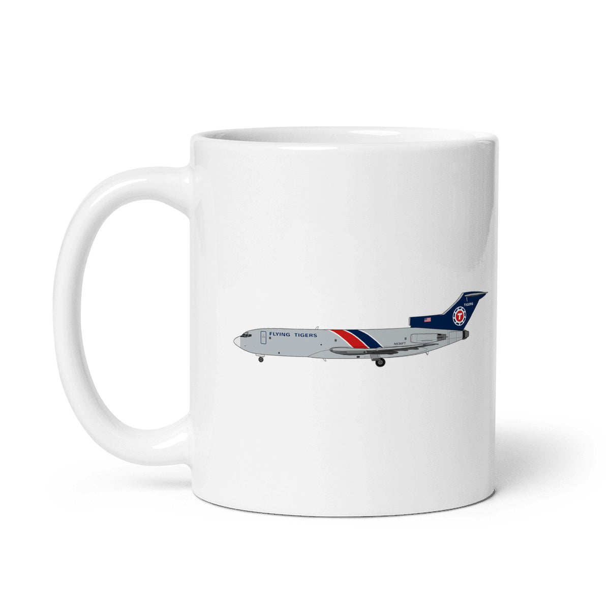 Flying Tigers B727 Coffee Mug - White - 11 oz - Right