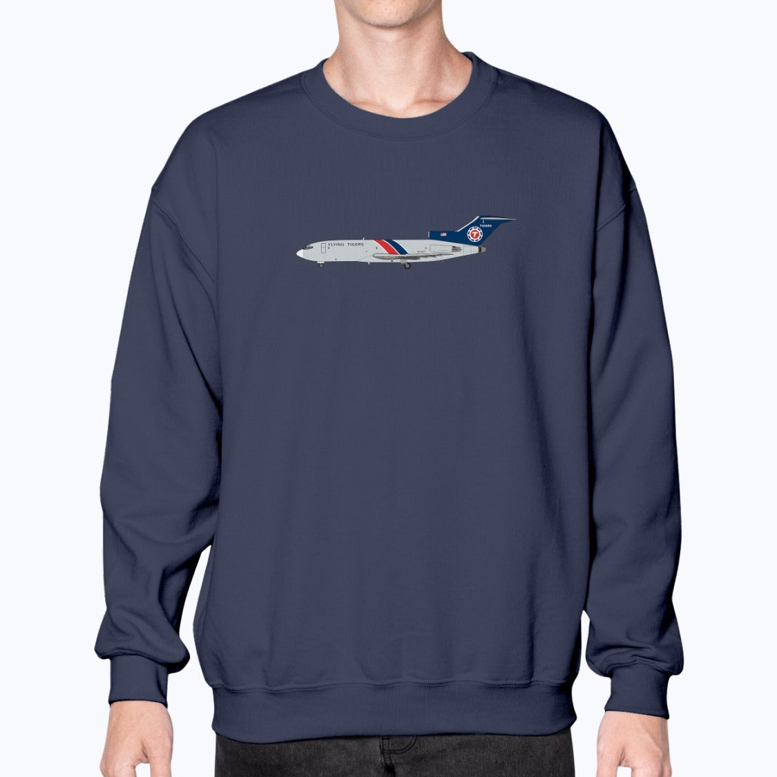 Flying Tigers B727 Unisex Sweatshirt - Navy - Model