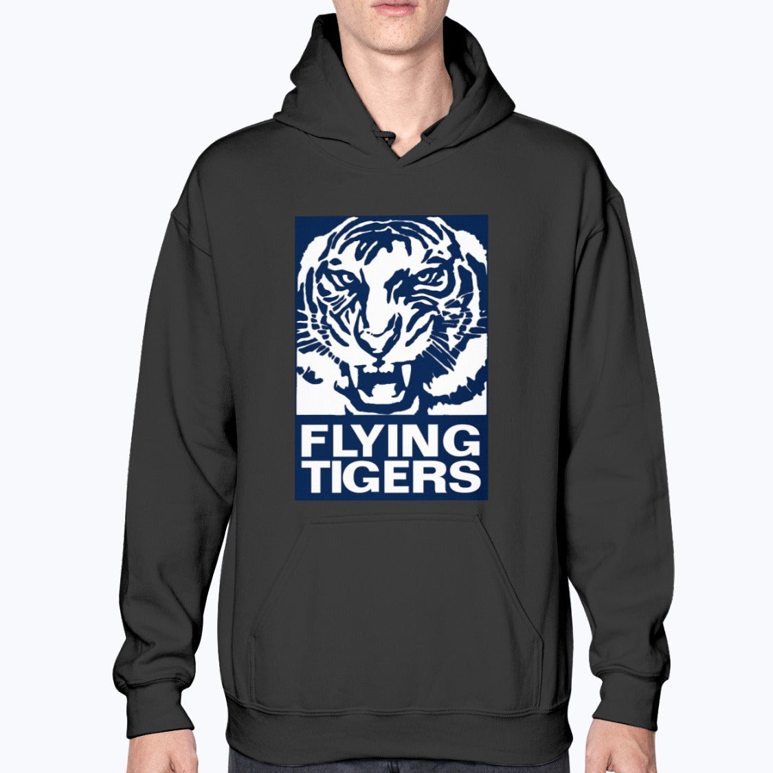 Flying Tigers Unisex Hoodie - Black - Model