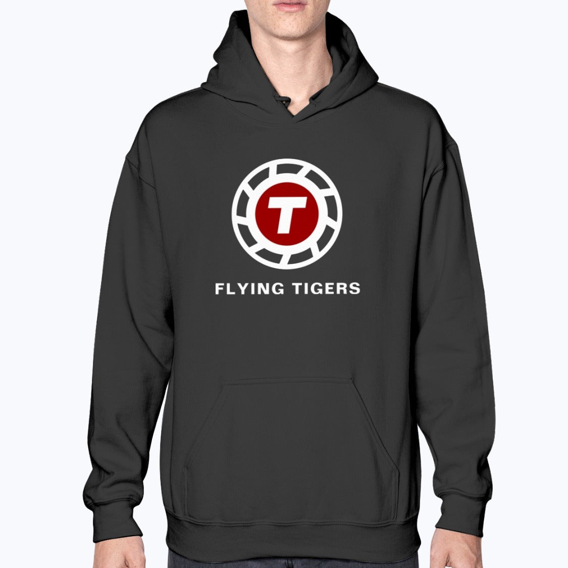 Flying Tigers Unisex Hoodie - Black - Model