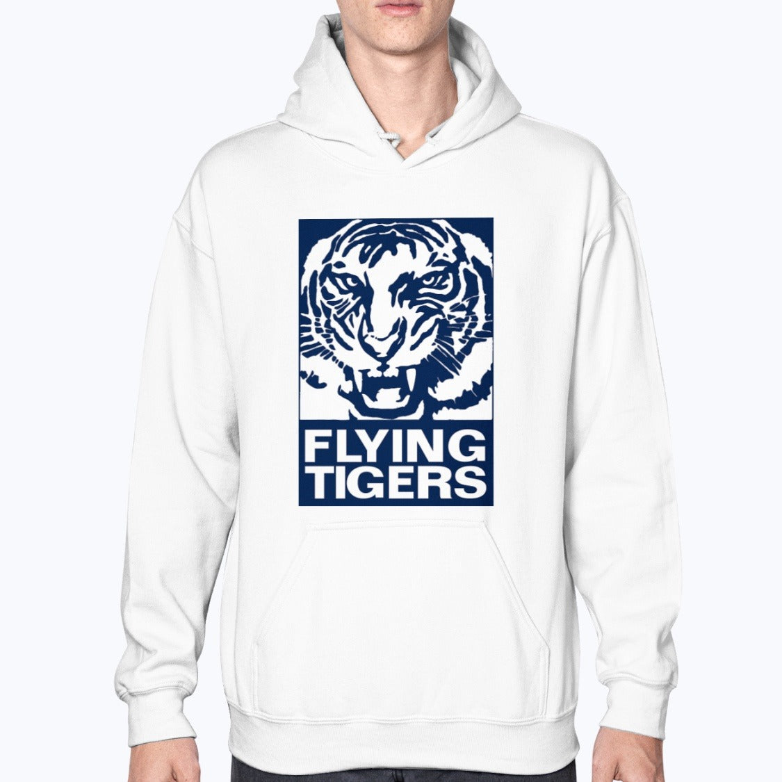 Flying Tigers Unisex Hoodie - White - Model