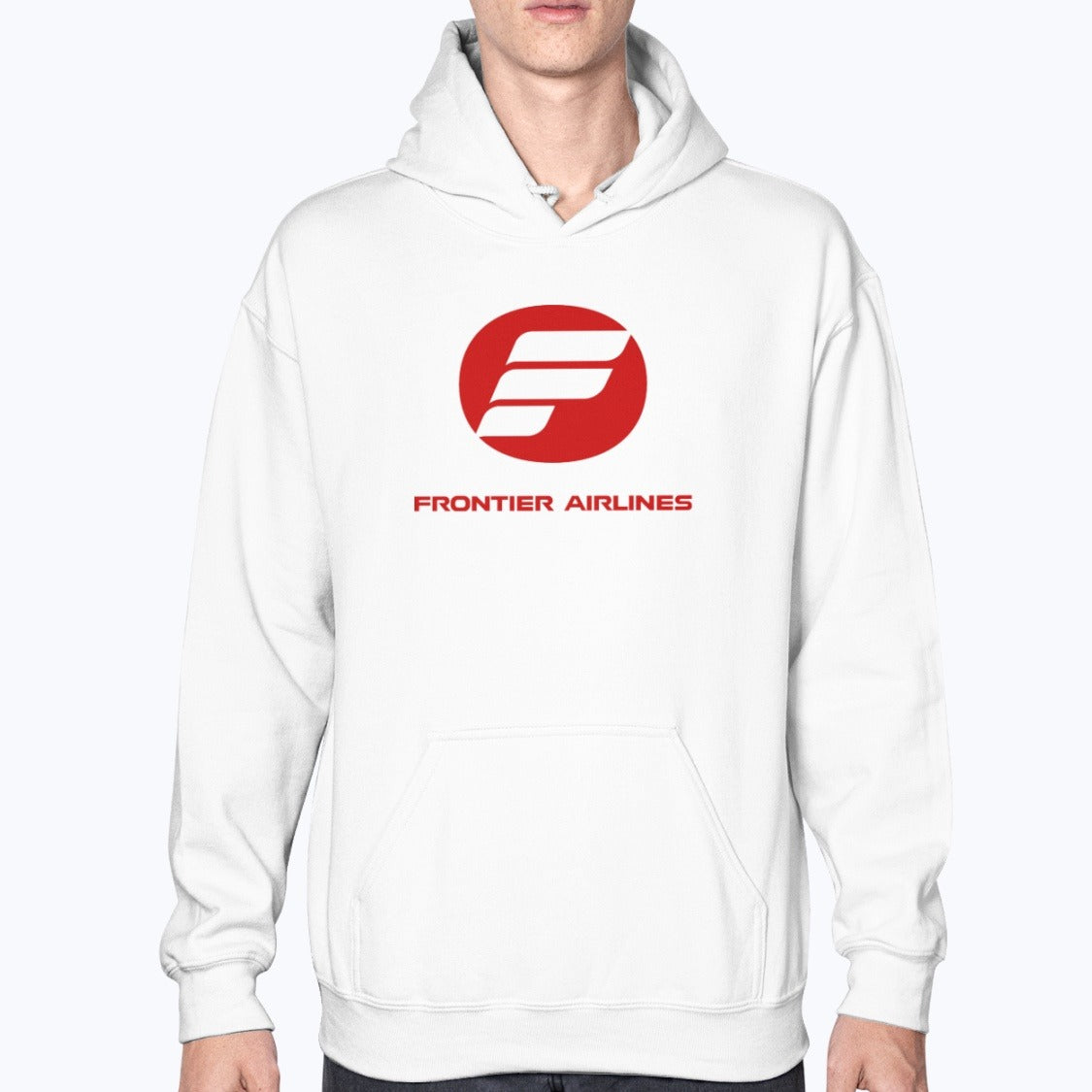 Frontier Airlines (1950–1986) Unisex Hoodie - White - Model