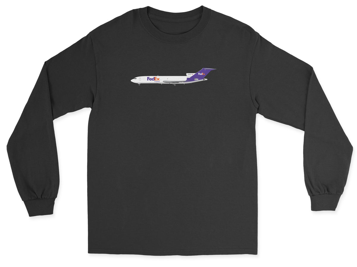 FedEx Boeing 727 Unisex Long Sleeve T-Shirt - Black