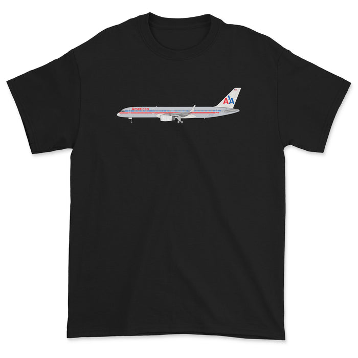 American Airlines Boeing 757 Unisex T-Shirt - Black