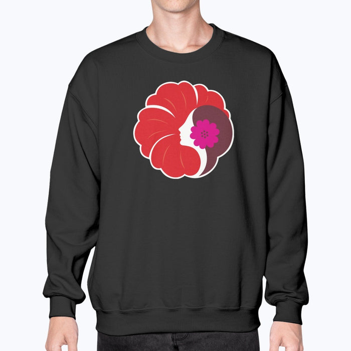 Hawaiian Airlines 1973 Unisex Sweatshirt - Black - Model