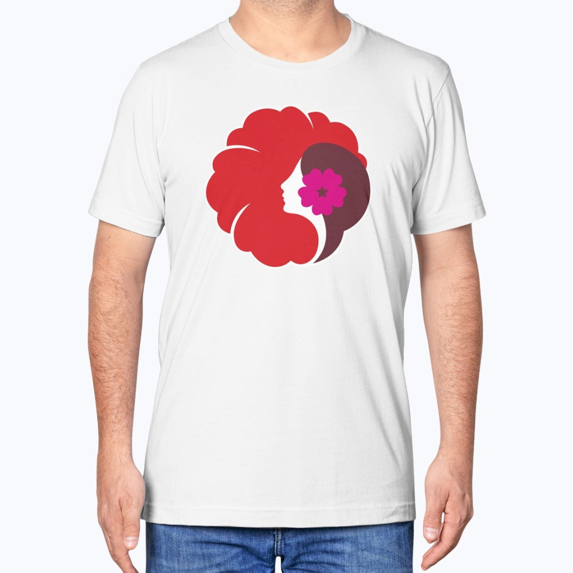 Hawaiian Airlines 1990 Unisex T-Shirt - White - Model