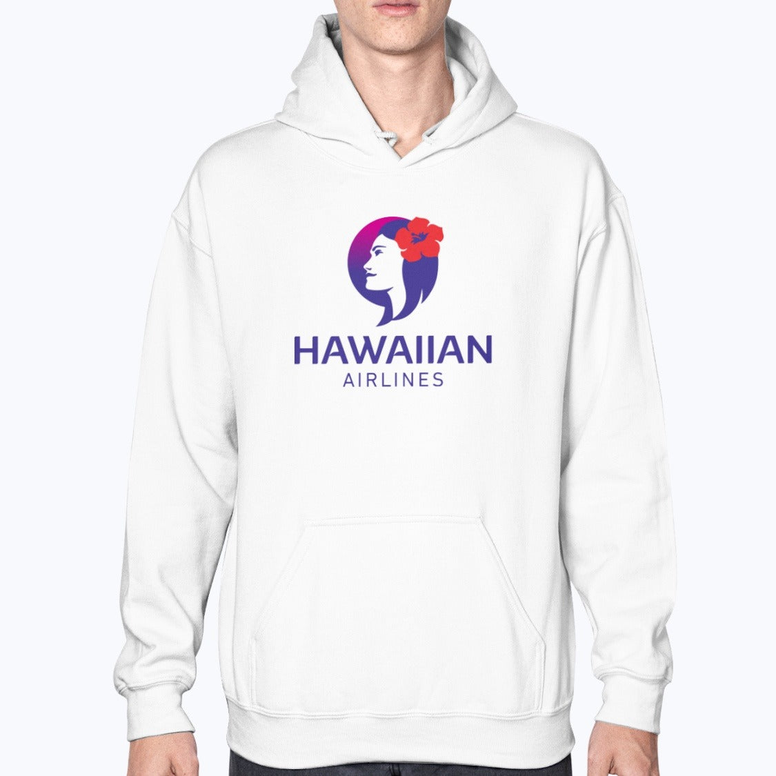 Hawaiian Airlines 2017 Unisex Hoodie - White - Model