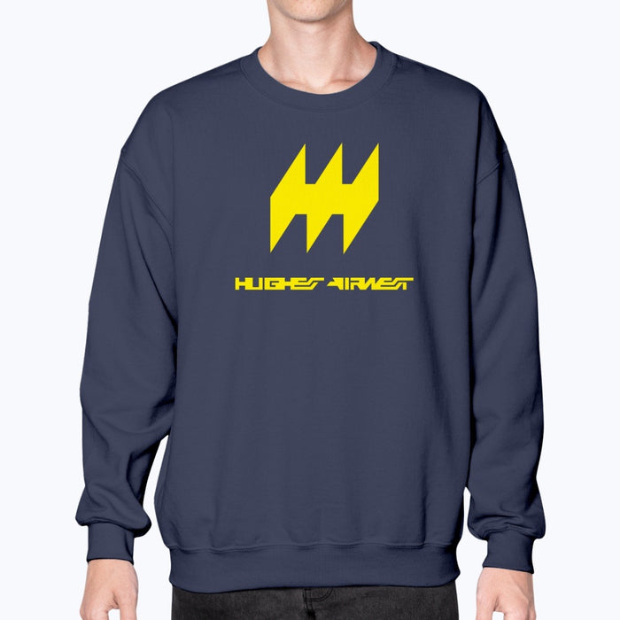 Hughes Airwest Unisex Sweatshirt - Navy - Model