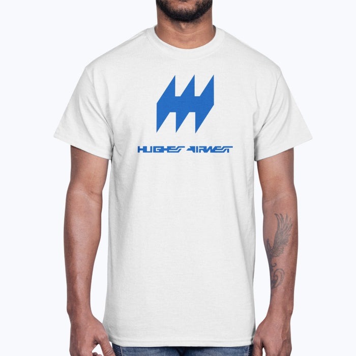 Hughes Airwest Unisex T-Shirt - White - Model