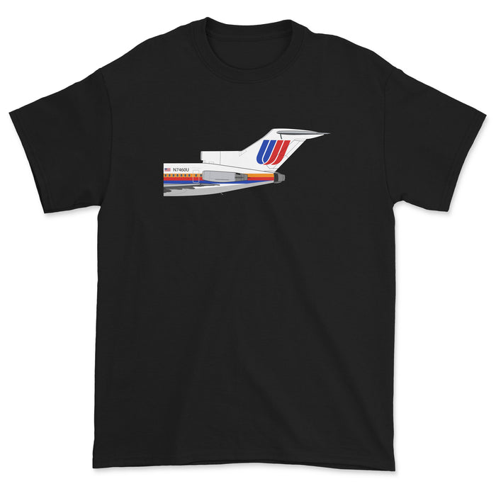 United Airlines Boeing 727 Tail Section Unisex T-Shirt - Black