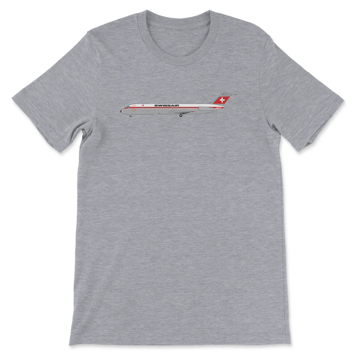 Swissair McDonnell Douglas DC-9 Unisex T-Shirt - Athletic Heather