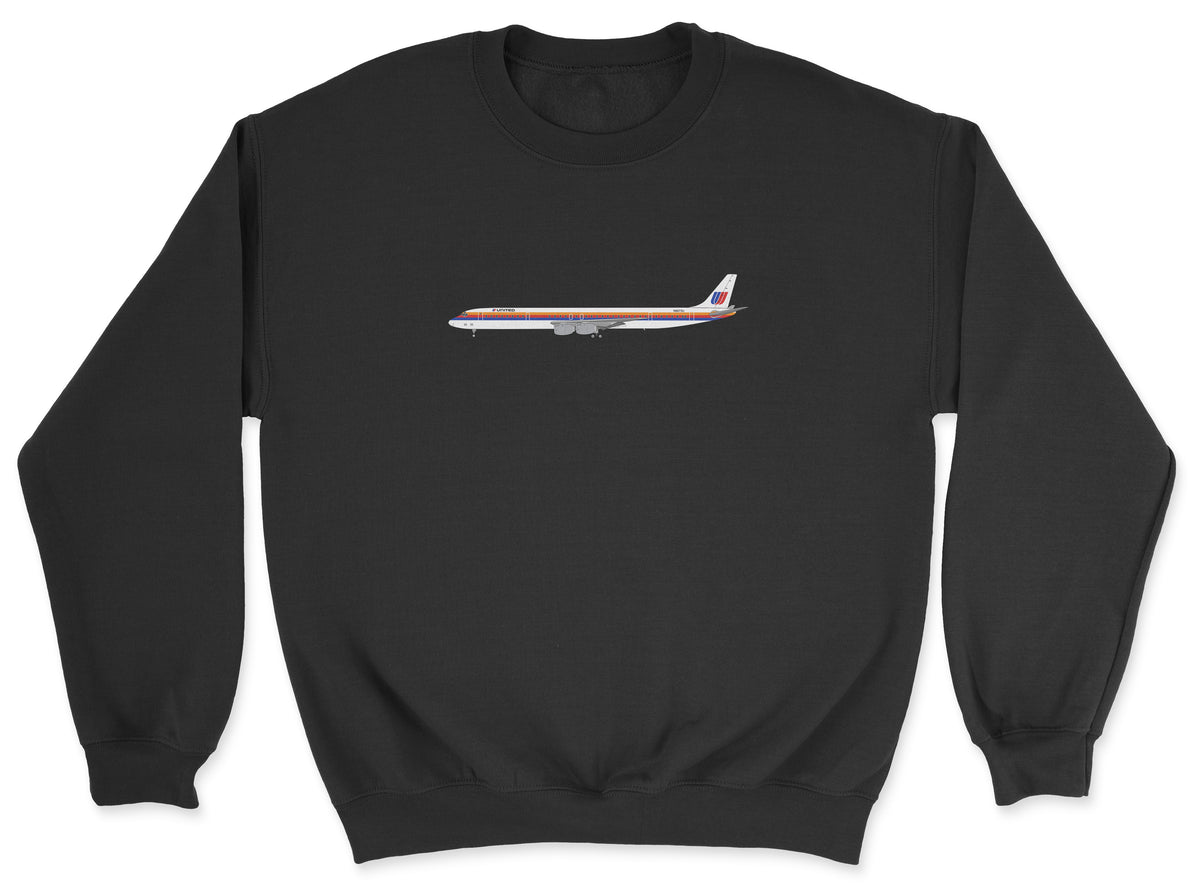 United Airlines Douglas DC-8-71 Unisex Sweatshirt - Black