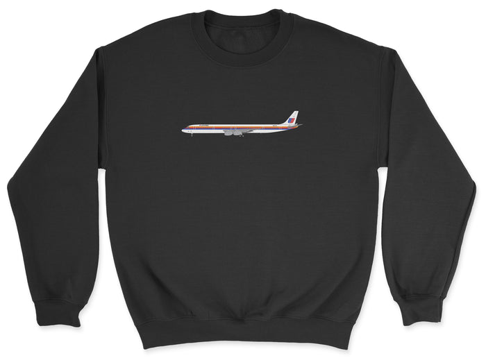 United Airlines Douglas DC-8-71 Unisex Sweatshirt - Black