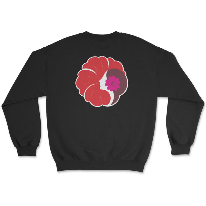 Hawaiian Airlines Old Logo (1973) Unisex Sweatshirt printed On The Back - Black