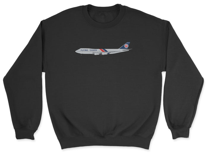 Flying Tigers Boeing 747 Unisex Sweatshirt - Black