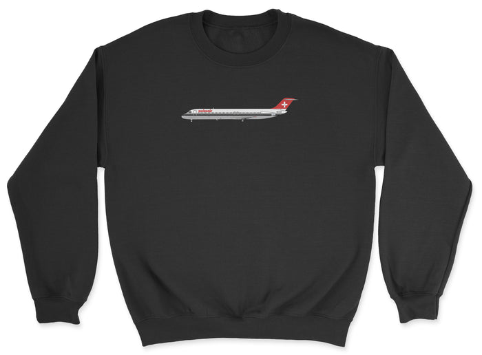 Swissair McDonnell Douglas DC-9 Unisex Sweatshirt - Black