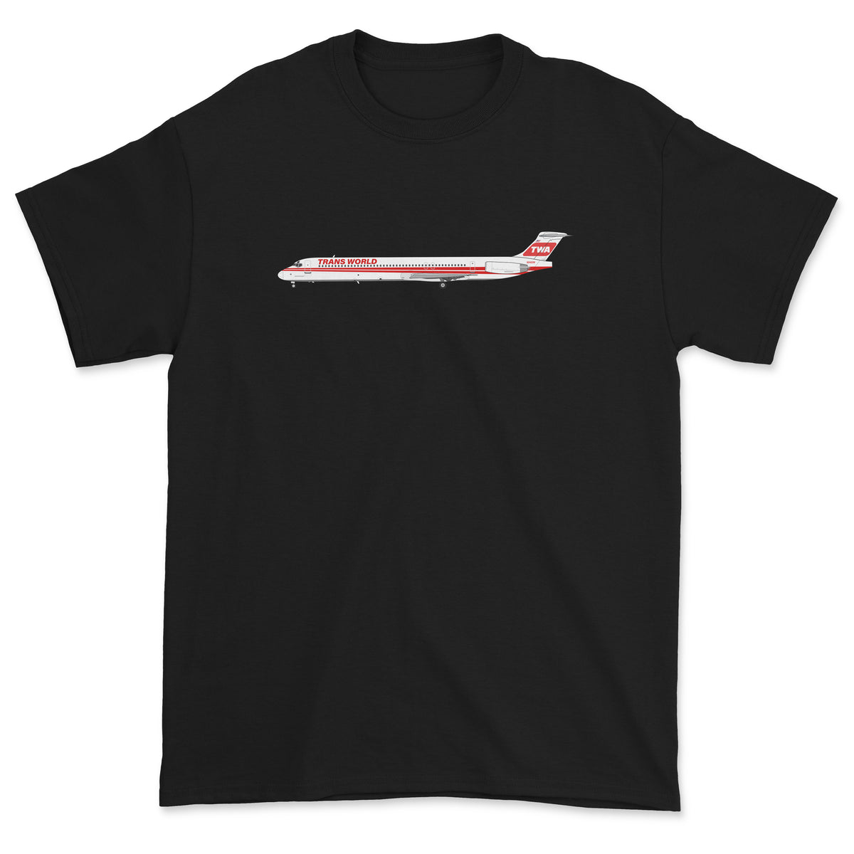 TWA Mcdonnell Douglas MD-80 Unisex T-Shirt - Black