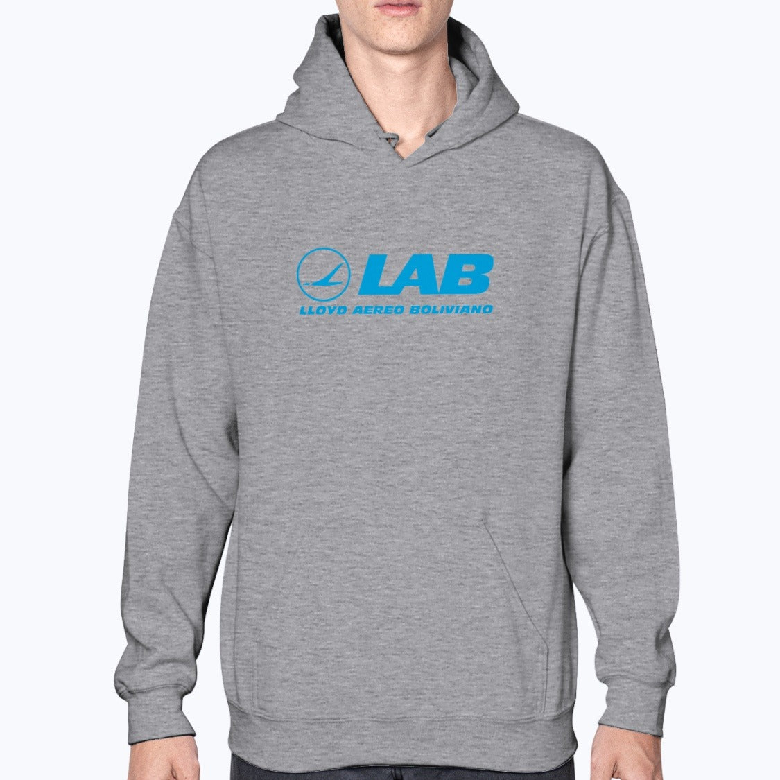 Lloyd Aereo Boliviano Unisex Hoodie - Sport Grey - Model