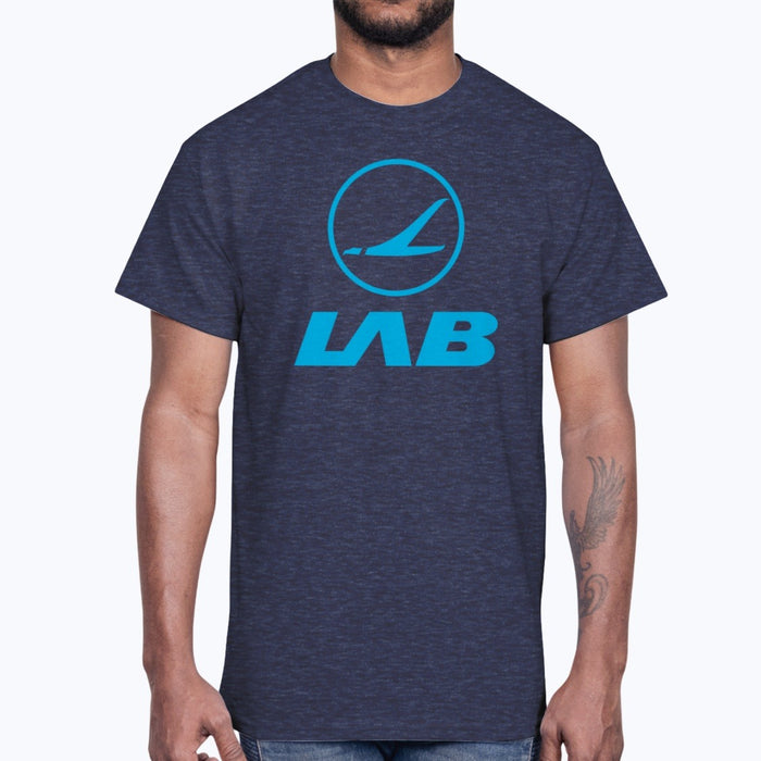 Lloyd Aereo Boliviano Unisex T-Shirt - Heather Navy - Model