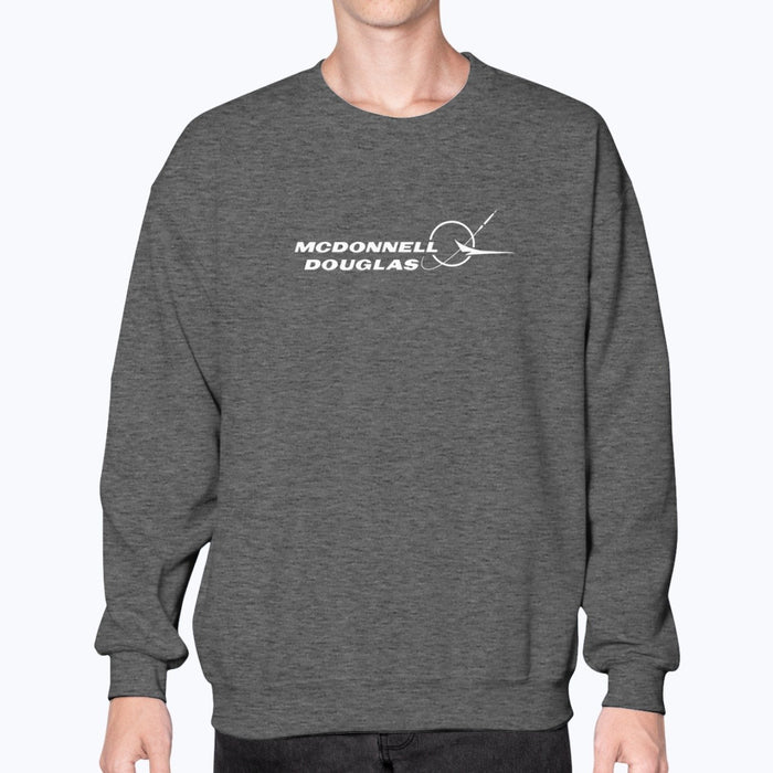 McDonnell Douglas Unisex Sweatshirt - Dark Heather - Model