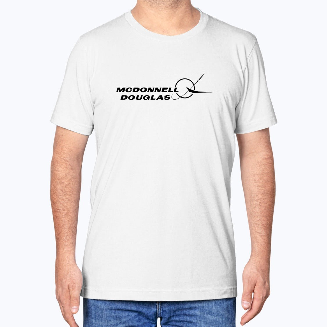 McDonnell Douglas Unisex T-Shirt - White - Model