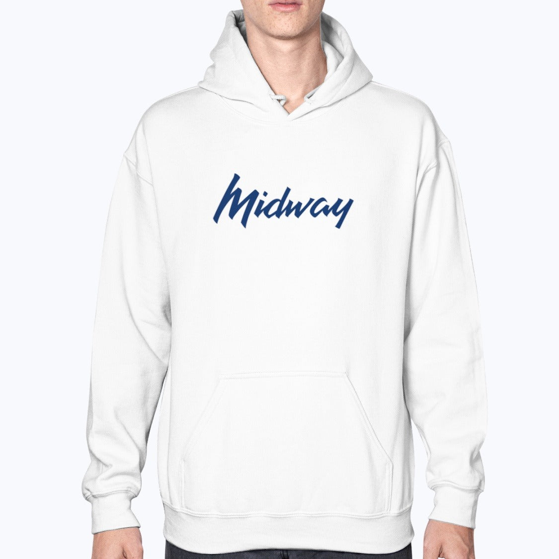 Midway Airlines Unisex Hoodie - White - Model