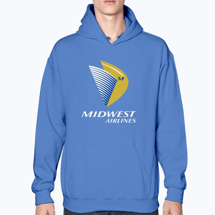 Midwest Airlines Unisex Hoodie - Royal Blue - Model