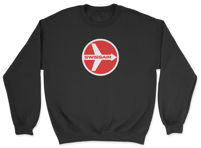 Swissair Unisex Sweatshirt - Black