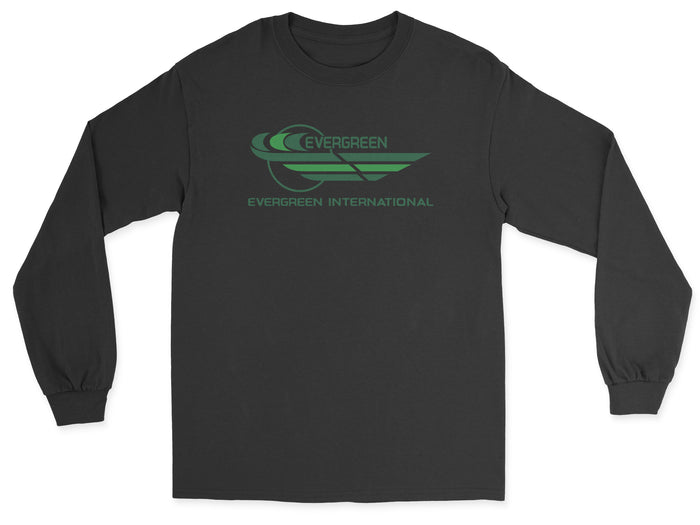 Evergreen International Airlines Unisex Long Sleeve T-Shirt - Black