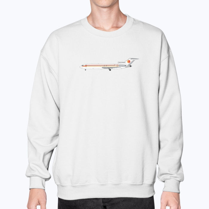 National Airlines B727 Unisex Sweatshirt - White - Model