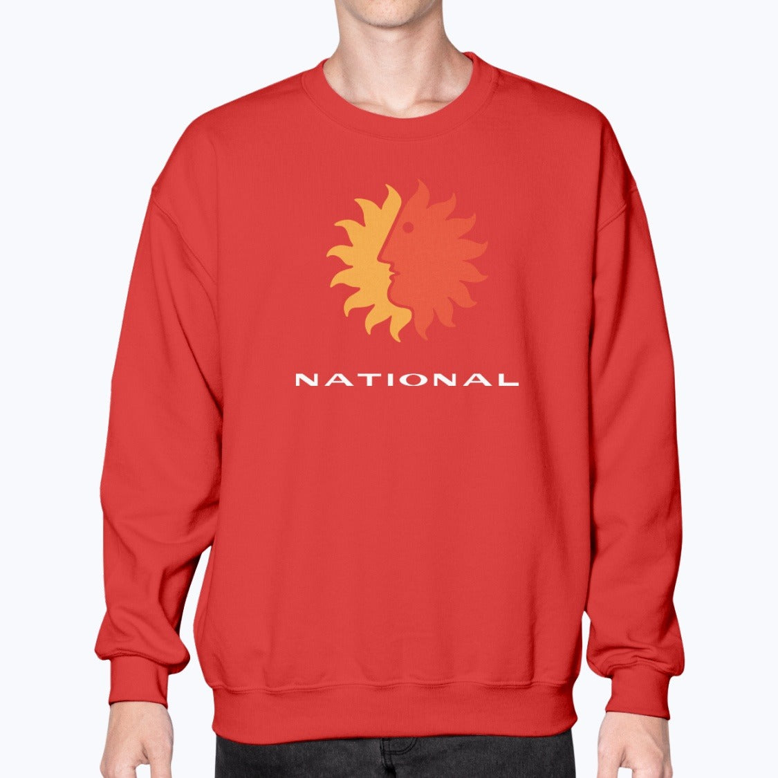 National Airlines Unisex Sweatshirt - Red - Model