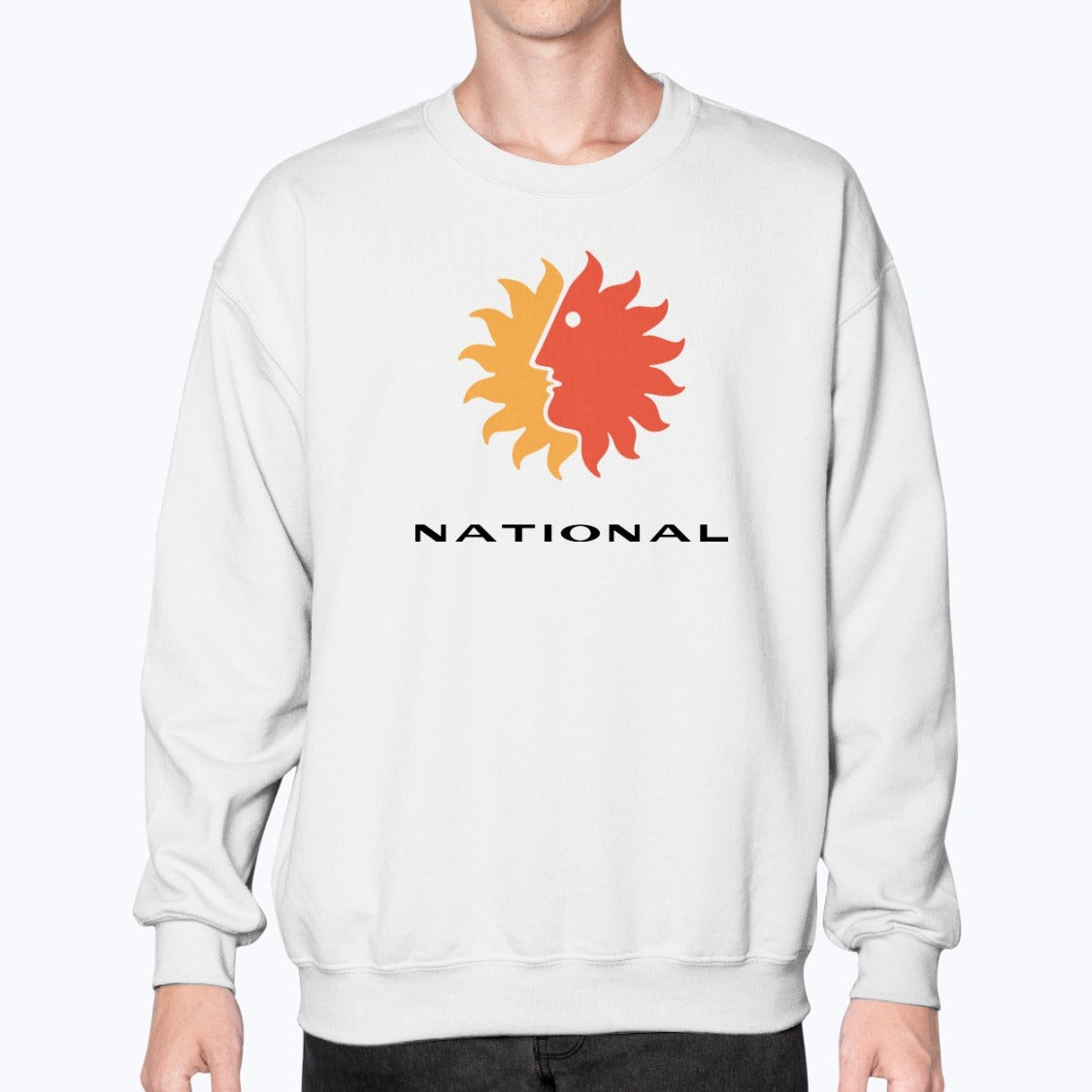 National Airlines Unisex Sweatshirt - White - Model