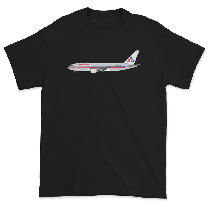 American Airlines Boeing 767 Unisex T-Shirt - Black