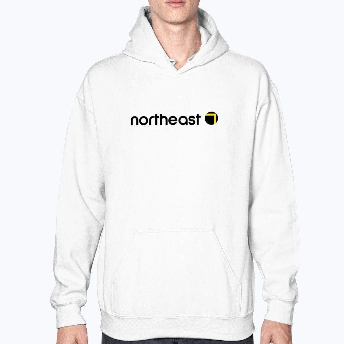 Northeast Airlines UK Unisex Hoodie - White - Model