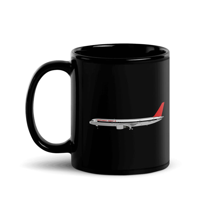 Northwest Orient Airlines B757-200 Coffee Mug - Black - 11 oz - Right