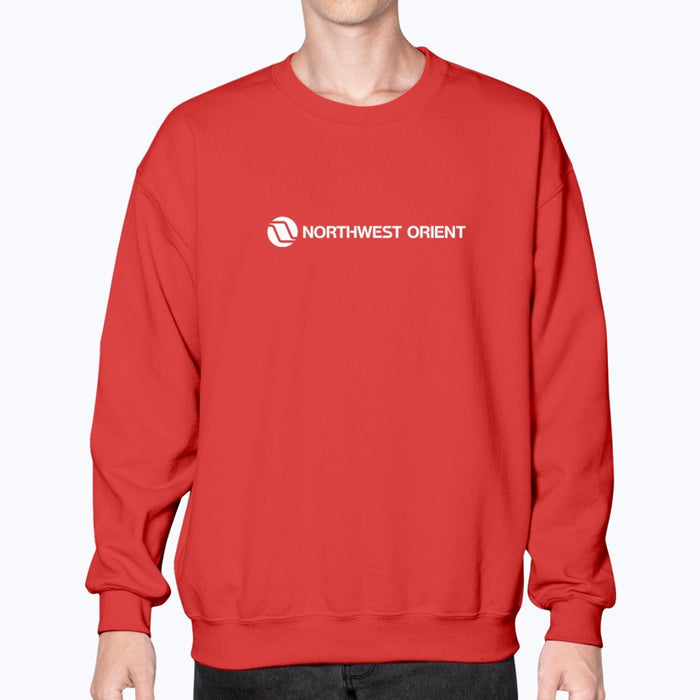Northwest Orient Airlines Unisex Sweatshirt - Red - Model