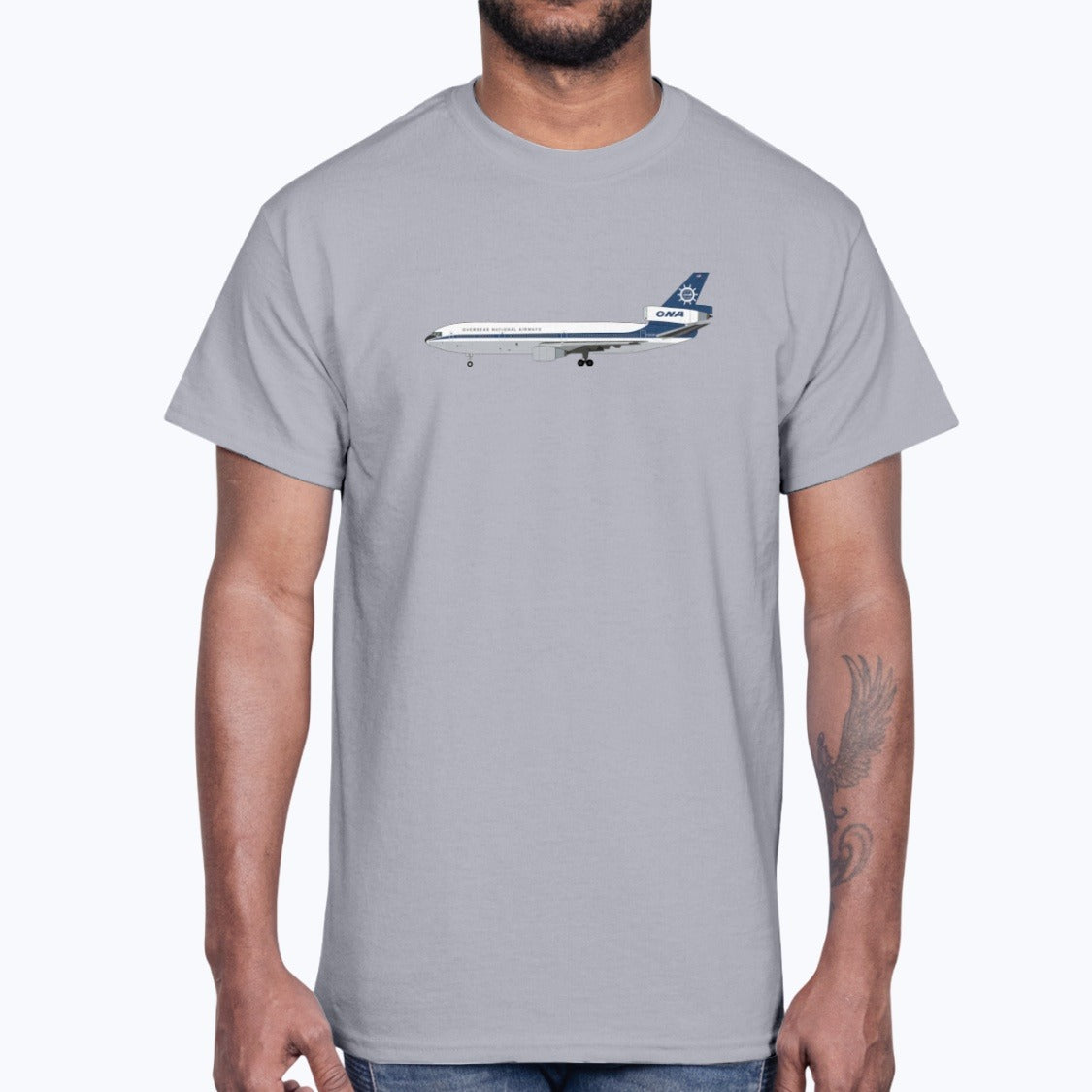ONA DC-10 Unisex T-Shirt - Sport Grey - Model