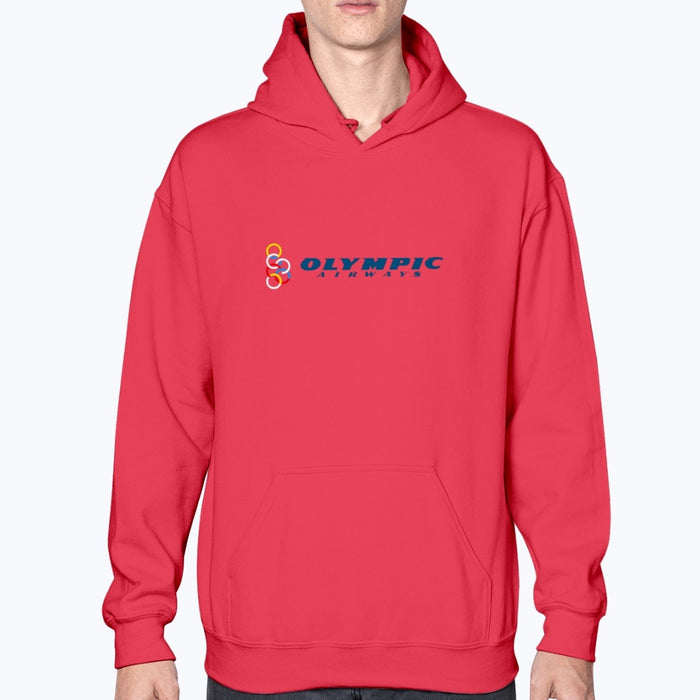 Olympic Airways Unisex Hoodie - Red - Model