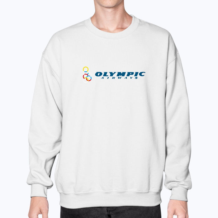 Olympic Airways Unisex Sweatshirt - White - Model