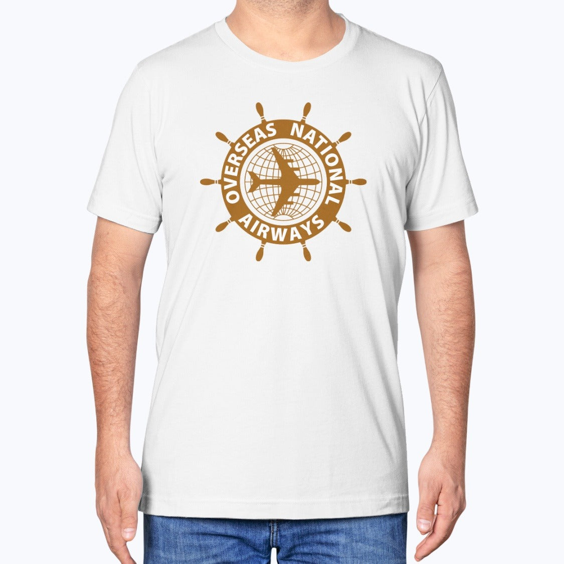 Overseas National Airways ONA Unisex T-Shirt - White - Model