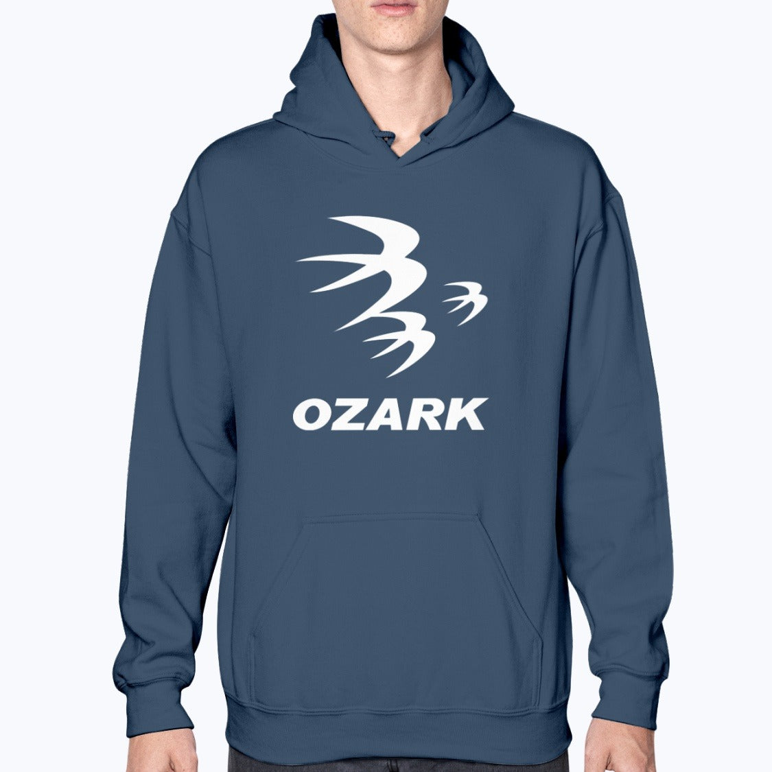 Ozark Air Lines Unisex Hoodie - Navy - Model